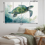 Watercolor Turtle Swimming II - Multi-Panels