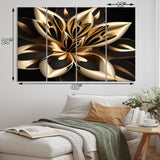 Glamourous Lily On Black III - Canvas Wall Art Sets