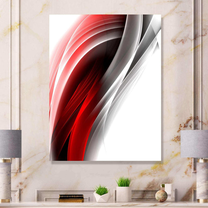 3D Pink Silver Vertical Lines Canvas Canvas