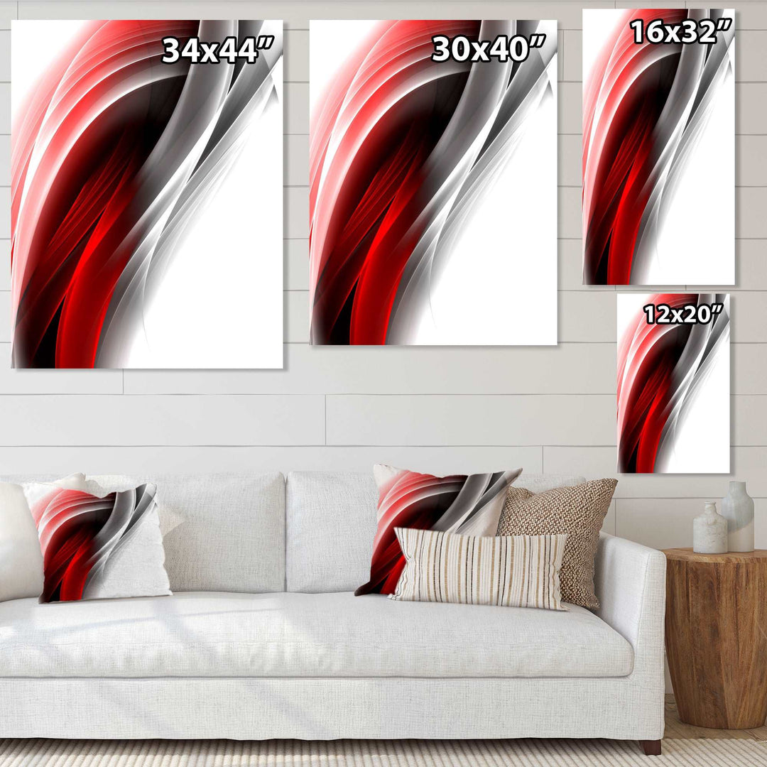 3D Pink Silver Vertical Lines Framed Print Matte White - 1.5" Width