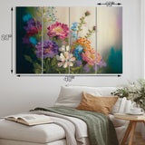 Painted Blossoming Wildflowers III - Canvas Wall Art Sets