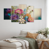 Painted Blossoming Wildflowers III - Multi-Panels
