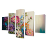 Painted Blossoming Wildflowers III - Multi-Panels