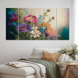 Painted Blossoming Wildflowers III - Multi-Panels