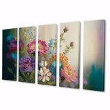 Painted Blossoming Wildflowers III - Multi-Panels