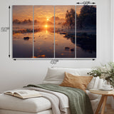 Morning Fog Over The Lake Sunset VII - Multi-Panels