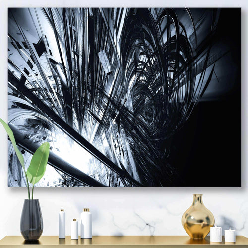 Abstract Art Black White - Modern Bedroom Wall Art