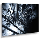 3D Abstract Art Black White Canvas Canvas