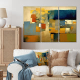 Sunrise Over City Retro Cubist Colourfields I - Multi-Panels