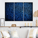 Abstract Euphoria Deep Blue Happiness - 3-Piece Canvas Wall Art