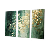 Rebirth Retro Abstract In VIntage Gold Blue II - Multi-Panels