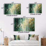 Rebirth Retro Abstract In VIntage Gold Blue II - Multi-Panels