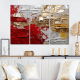 Cardinal Sin Retro Delight Abstract Red & Gold - Multi-Panels