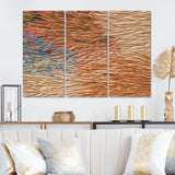 Terracotta Bliss Texture Abstract - 3-Piece Canvas Wall Art