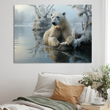 White Polar Bear Nature Photography - Bear Bedroom Wall Art
