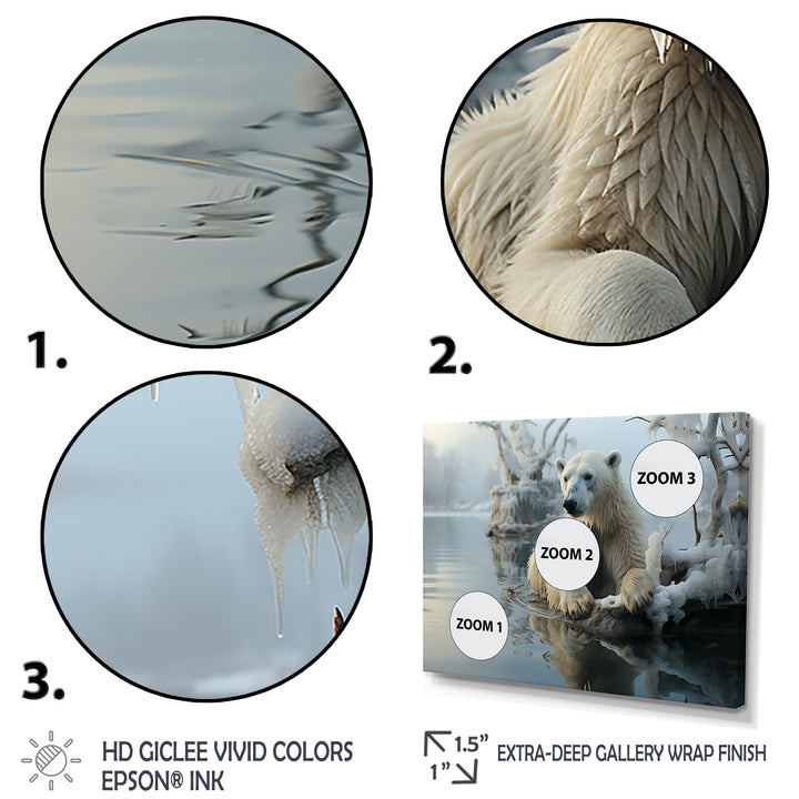 White Polar Bear Nature Photography - Bear Bedroom Wall Art