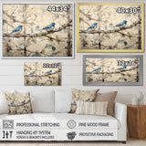 Bluebird Serenade Vintage Waterpainting - Blue Bird Wall Art