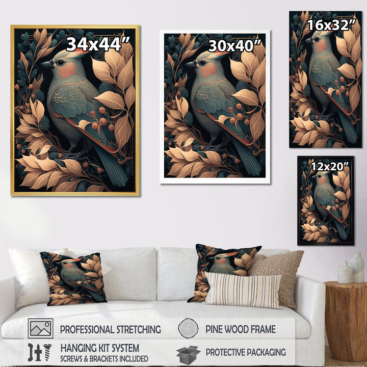 Cardinal Bird In Faded Retro Tones - Bird Home Decor Art