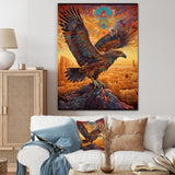 Majestic Mystical Eagle - Yellow Eagle Wall Art