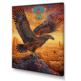 Majestic Mystical Eagle - Yellow Eagle Wall Art