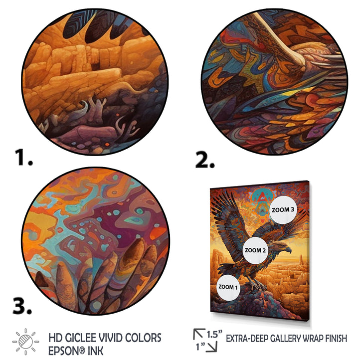 Majestic Mystical Eagle - Yellow Eagle Wall Art