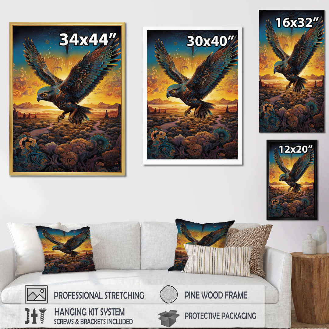 Majestic Arcane Eagle - Eagle Framed Canvas Art