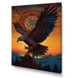 Majestic Mystical Eagle In Sunset Sky - Eagle Home Decor Art