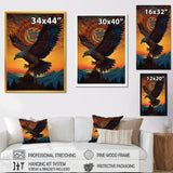 Majestic Mystical Eagle In Sunset Sky - Eagle Home Decor Art