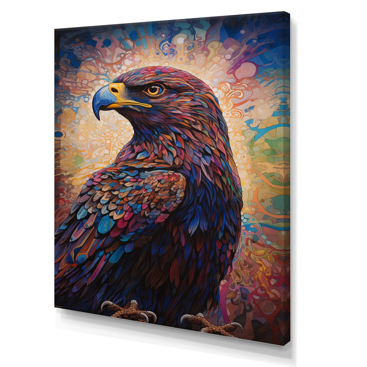 Majestic Eagle Gaze Illustration - Eagle Bedroom Wall Art