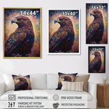 Majestic Eagle Gaze Illustration - Eagle Bedroom Wall Art