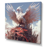 Majestic White Bird In The High Skies - Bird Framed Canvas Art