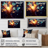 Ethereal Brown Butterfly On Magical Tree - Brown Butterfly Wall Art