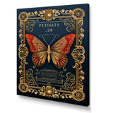 Retro Illustration Of Red Butterfly - Butterfly Wall Decor