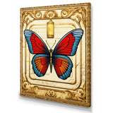 Retro Illustration Of Blue Butterfly - Butterfly Wall Art Prints