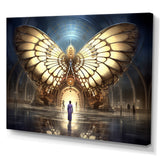 Majestic Butterfly Portal Of Light - Yellow Butterfly Wall Art