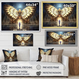 Majestic Butterfly Portal Of Light - Yellow Butterfly Wall Art