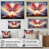 Futuristic Majestic Pink Butterfly - Butterfly Framed Canvas Art