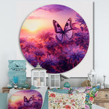 Pink Butterfly Wonderful Sunset - Butterfly Canvas Wall Art