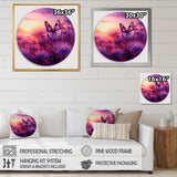 Pink Butterfly Wonderful Sunset - Butterfly Canvas Wall Art