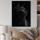 Portrait Of A Black Cat Photography - Cat Living Room Wall Art