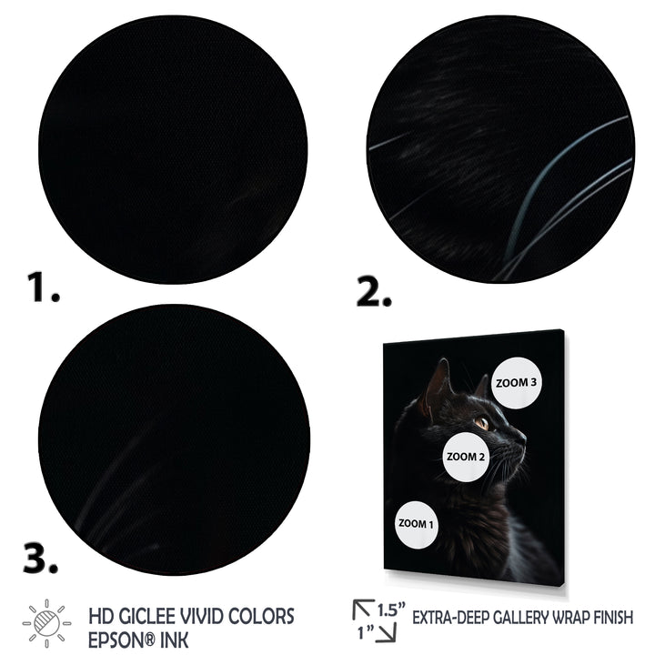 Portrait Of A Black Cat Photography - Cat Living Room Wall Art