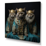 Turquoise Gracious Sultan Cats - Cat Canvas Wall Art