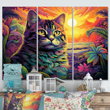 Magical Cat Grace III - Split Panel Canvas Art
