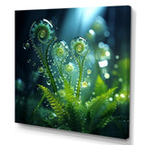 Magical Fern Light Of Morning Dawn - White Cat Wall Art