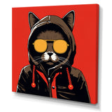 Cool Cat With Sunglasses - Cat Living Room Wall Art