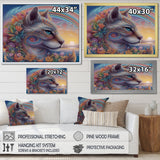 Magical Rainbow Cat With Flowers - Cat Wall Decor