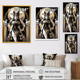 Glamorous Goddess White Cats Retro Illustration - Cat Home Decor Art