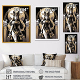 Glamorous Goddess White Cats Retro Illustration - Cat Home Decor Art