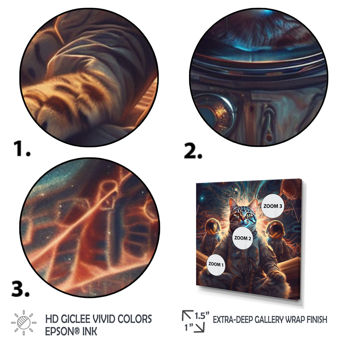 Psychedelic Space Cat - Cat Wall Decor