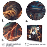 Psychedelic Space Cat - Cat Wall Decor